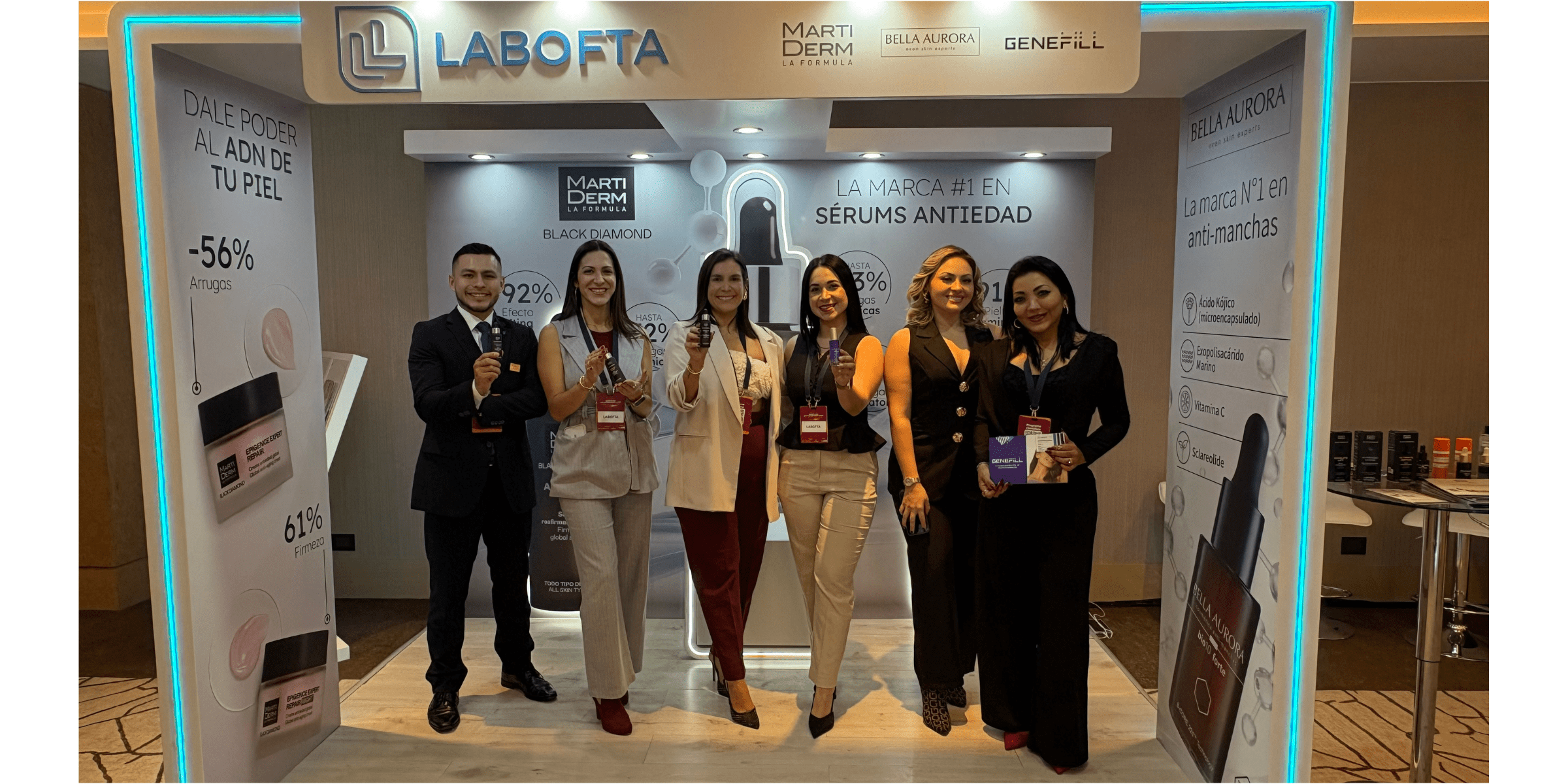 Labofta presentó las últimas innovaciones de MartiDerm, Bella Aurora y Genefill en CIDERM 2026